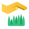 Thick lawn growth icon