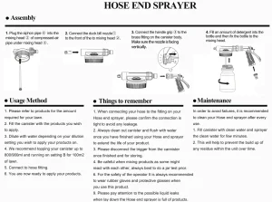 Hose-End Fertiliser Sprayer Applicator