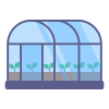Commercial greenhouse icon
